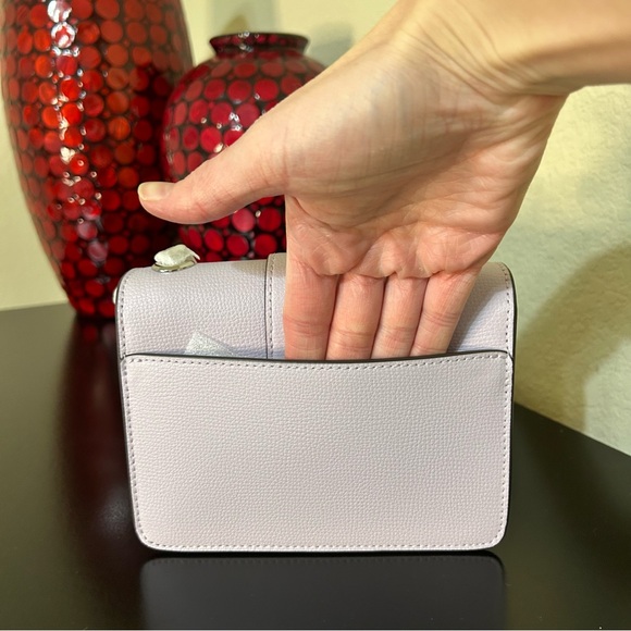 Kate Spade Phoebe Turnlock Mini Flap Crossbody Light Frozen Lilac MSRP $329 - Picture 5 of 17